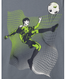 Childrens Place Grey Soccer Graphic Tee